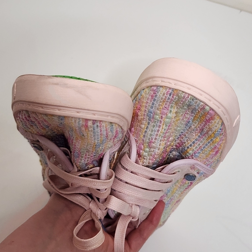 Satorisan Heisei Raffia Handmade Woven Tweed Sneakers 38 - Picture 6 of 11